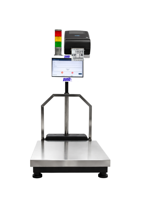 Punit Weighing Scale With Printer – Touchscreen Based with barcode label printer